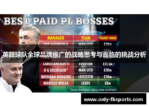 英超球队全球品牌推广的战略思考与面临的挑战分析 英超球队全球品牌推广的战略思考与面临的挑战分析